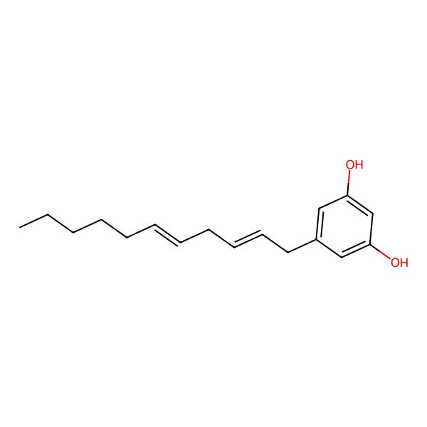 2D Structure of 5-(z,z)-Undeca-2,5-dienyl-benzene-1,3-diol