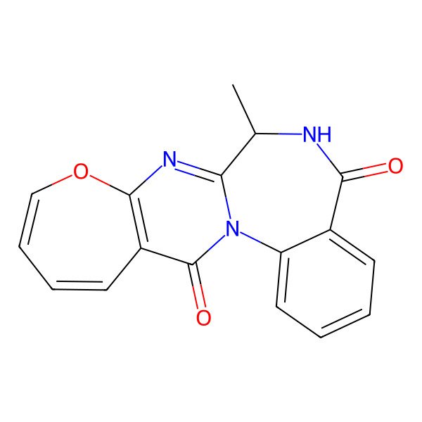 2D Structure of 10-Methyl-14-oxa-1,9,12-triazatetracyclo[9.9.0.02,7.013,19]icosa-2,4,6,11,13(19),15,17-heptaene-8,20-dione
