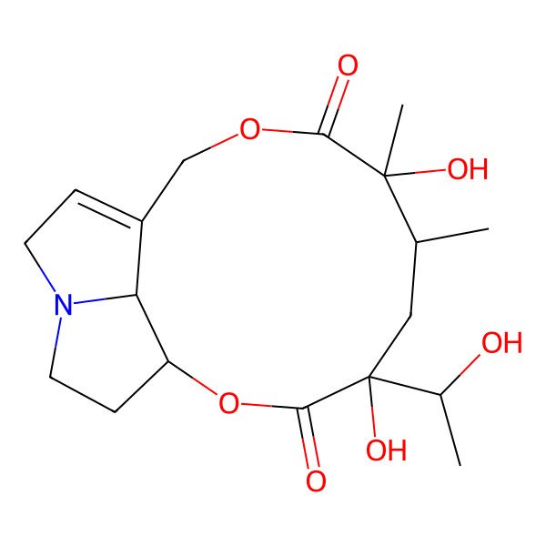 2D Structure of (1S,4R,6S,7S,17R)-4,7-dihydroxy-4-[(1S)-1-hydroxyethyl]-6,7-dimethyl-2,9-dioxa-14-azatricyclo[9.5.1.014,17]heptadec-11-ene-3,8-dione