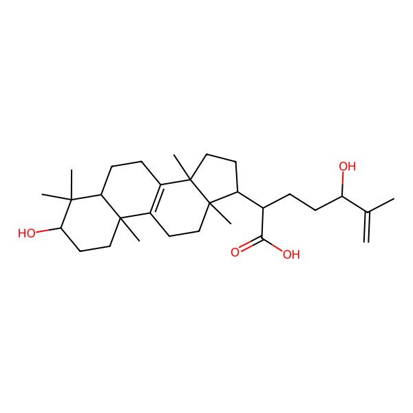 2D Structure of 5-hydroxy-2-(3-hydroxy-4,4,10,13,14-pentamethyl-2,3,5,6,7,11,12,15,16,17-decahydro-1H-cyclopenta[a]phenanthren-17-yl)-6-methylhept-6-enoic acid