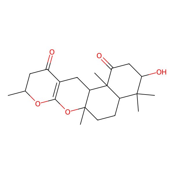 2D Structure of 5-Hydroxy-2,6,6,10,14-pentamethyl-11,13-dioxatetracyclo[8.8.0.02,7.012,17]octadec-12(17)-ene-3,16-dione