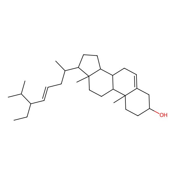 2D Structure of 17-(6-ethyl-7-methyloct-4-en-2-yl)-10,13-dimethyl-2,3,4,7,8,9,11,12,14,15,16,17-dodecahydro-1H-cyclopenta[a]phenanthren-3-ol