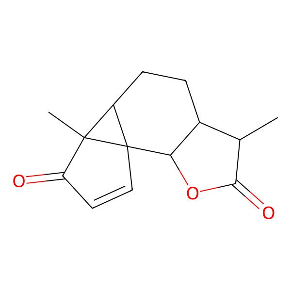 2D Structure of 5,10-Dimethyl-3-oxatetracyclo[7.4.0.01,10.02,6]tridec-12-ene-4,11-dione