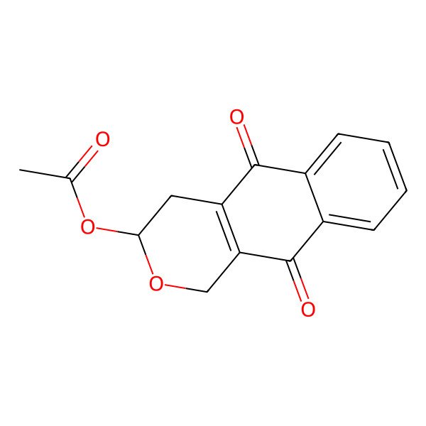 2D Structure of (5,10-dioxo-3,4-dihydro-1H-benzo[g]isochromen-3-yl) acetate
