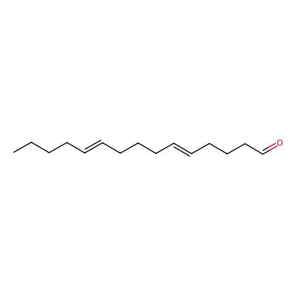 2D Structure of 5,10-Pentadecadienal