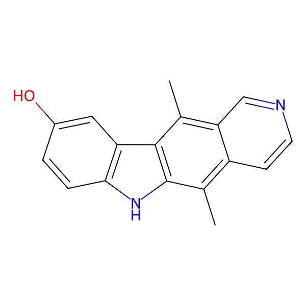 2D Structure of 5,11-dimethyl-6H-pyrido[4,3-b]carbazol-9-ol