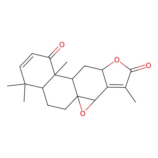 2D Structure of 5,11,15,15-Tetramethyl-2,7-dioxapentacyclo[8.8.0.01,3.04,8.011,16]octadeca-4,13-diene-6,12-dione