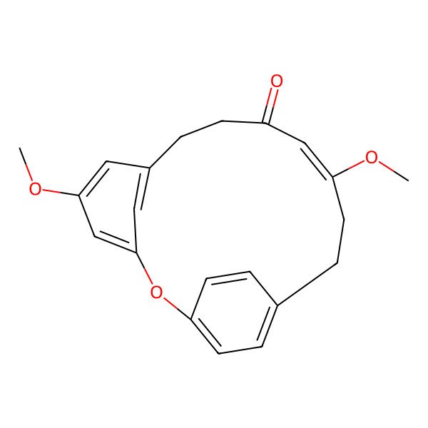 2D Structure of 5,12-Dimethoxy-2-oxatricyclo[13.2.2.13,7]icosa-1(17),3,5,7(20),11,15,18-heptaen-10-one
