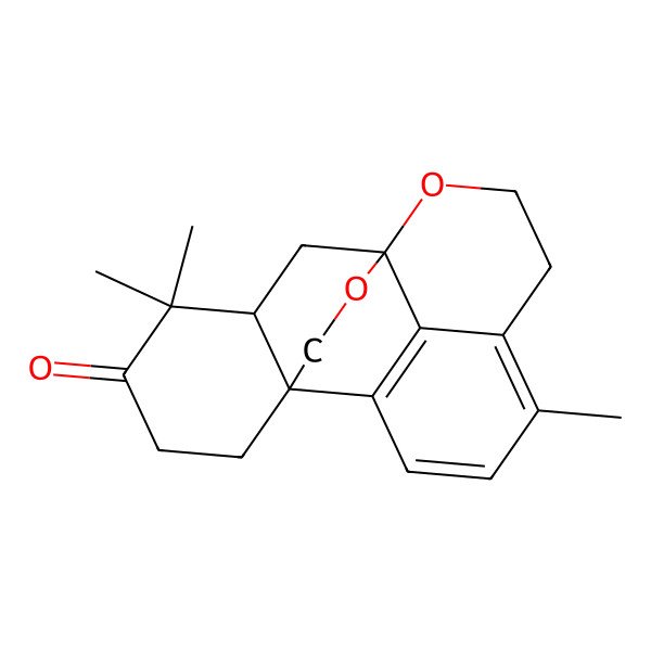 2D Structure of 5,13,13-Trimethyl-9,18-dioxapentacyclo[8.6.2.12,6.01,12.010,19]nonadeca-2(19),3,5-trien-14-one