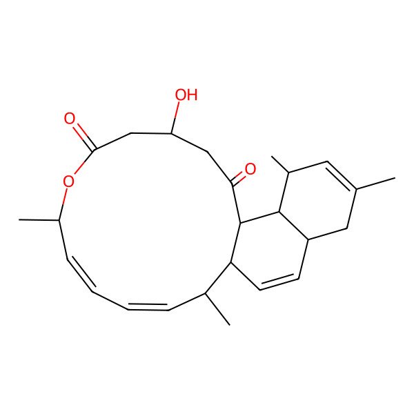 2D Structure of (1R,2S,3Z,5E,7R,14S,15S,16R,20R)-11-hydroxy-2,7,16,18-tetramethyl-8-oxatricyclo[12.8.0.015,20]docosa-3,5,17,21-tetraene-9,13-dione