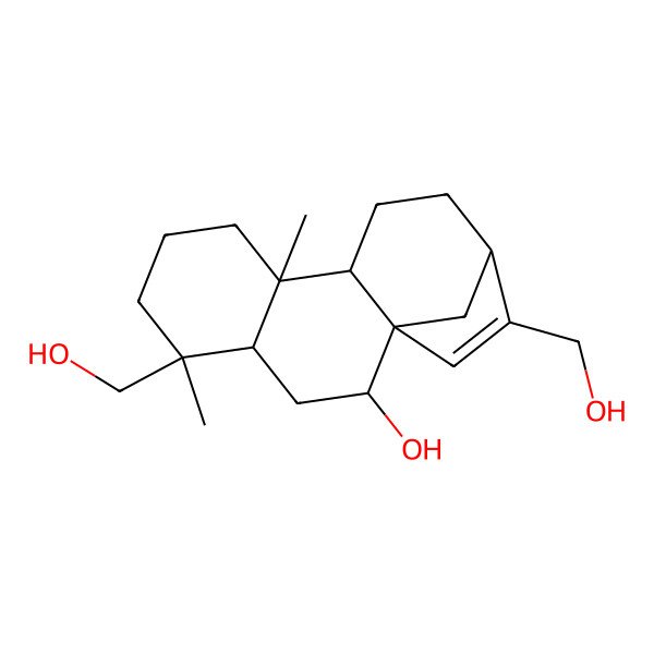 2D Structure of 5,14-Bis(hydroxymethyl)-5,9-dimethyltetracyclo[11.2.1.01,10.04,9]hexadec-14-en-2-ol