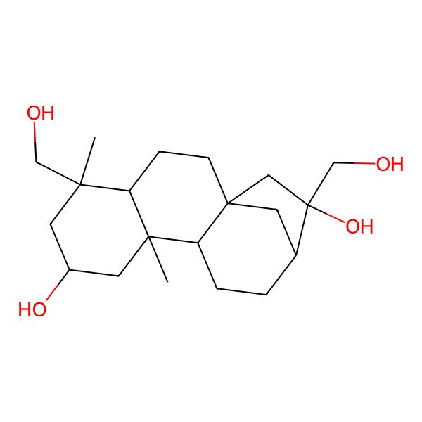 2D Structure of 5,14-Bis(hydroxymethyl)-5,9-dimethyltetracyclo[11.2.1.01,10.04,9]hexadecane-7,14-diol