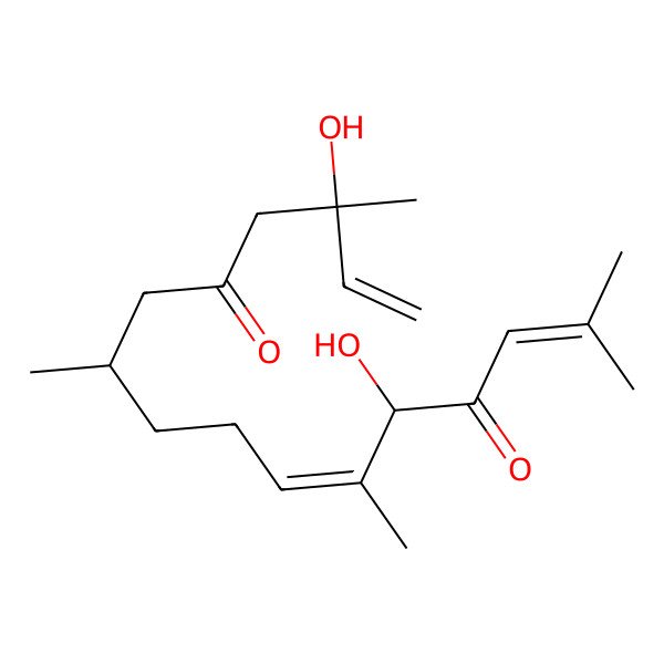 2D Structure of 5,14-Dihydroxy-2,6,10,14-tetramethylhexadeca-2,6,15-triene-4,12-dione