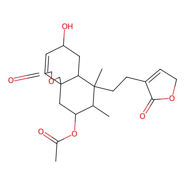 2D Structure of [(5S,6aR,7R,8S,9R,10aS)-5-hydroxy-7,8-dimethyl-3-oxo-7-[2-(5-oxo-2H-furan-4-yl)ethyl]-5,6,6a,8,9,10-hexahydro-1H-benzo[d][2]benzofuran-9-yl] acetate