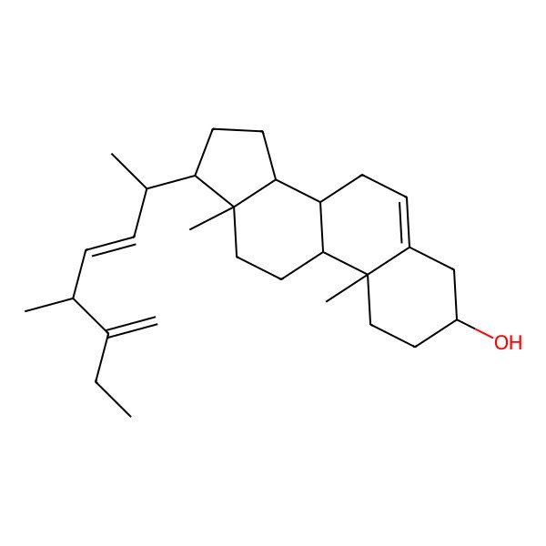 2D Structure of 10,13-dimethyl-17-(5-methyl-6-methylideneoct-3-en-2-yl)-2,3,4,7,8,9,11,12,14,15,16,17-dodecahydro-1H-cyclopenta[a]phenanthren-3-ol