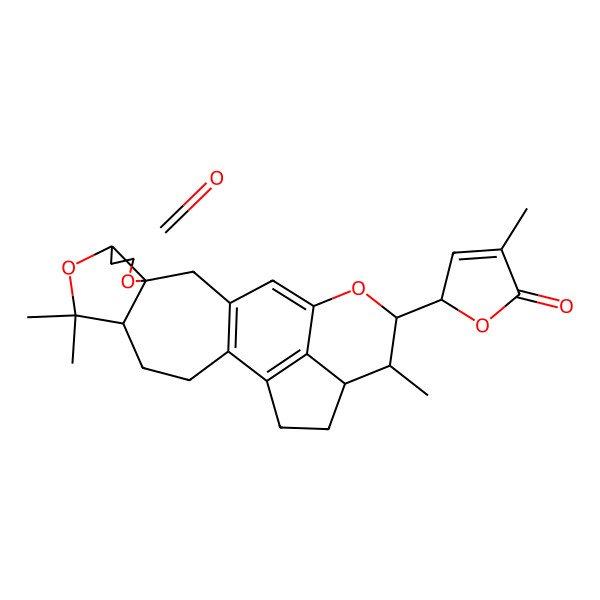 2D Structure of 6,6,19-trimethyl-18-(4-methyl-5-oxo-2H-furan-2-yl)-7,11,17-trioxahexacyclo[14.6.1.02,14.05,12.08,12.020,23]tricosa-1,14,16(23)-trien-10-one