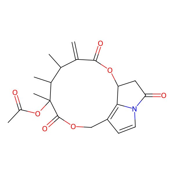 2D Structure of [(1S,5S,6S,7R)-5,6,7-trimethyl-4-methylidene-3,8,15-trioxo-2,9-dioxa-14-azatricyclo[9.5.1.014,17]heptadeca-11(17),12-dien-7-yl] acetate