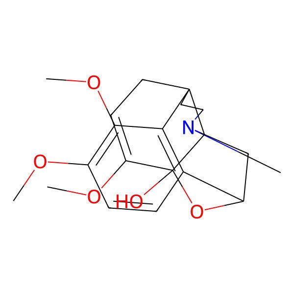 2D Structure of (1R,8S,10S,11R)-3,4,12-trimethoxy-17-methyl-18-oxa-17-azapentacyclo[8.4.3.18,11.01,10.02,7]octadeca-2(7),3,5,12-tetraen-11-ol