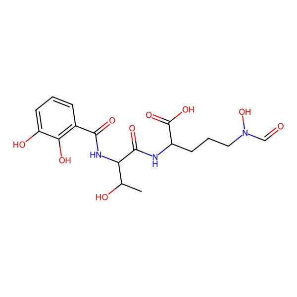 2D Structure of (2S)-2-[[(2S,3S)-2-[(2,3-dihydroxybenzoyl)amino]-3-hydroxybutanoyl]amino]-5-[formyl(hydroxy)amino]pentanoic acid