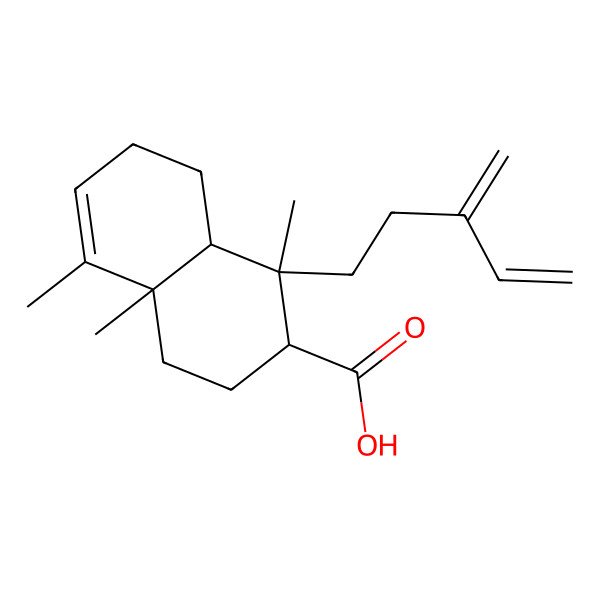 2D Structure of (1S,2S,4aS,8aS)-1,4a,5-trimethyl-1-(3-methylidenepent-4-enyl)-2,3,4,7,8,8a-hexahydronaphthalene-2-carboxylic acid 2D Structure of (1S,2S,4aS,8aS)-1,4a,5-trimethyl-1-(3-methylidenepent-4-enyl)-2,3,4,7,8,8a-hexahydronaphthalene-2-carboxylic acid