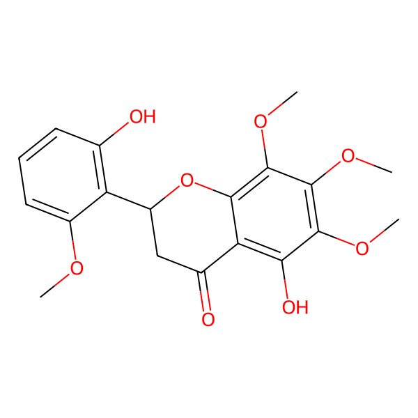 2D Structure of 5,2'-Dihydroxy-6,7,8,6'-tetramethoxyflavanone