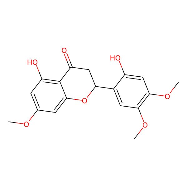 2D Structure of 5,2'-Dihydroxy-7,4',5'-trimethoxyflavanone