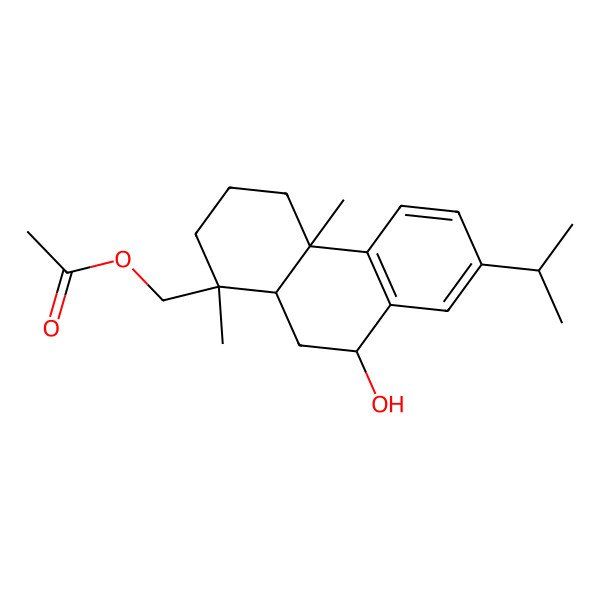 2D Structure of [(1S,4aS,9R,10aR)-9-hydroxy-1,4a-dimethyl-7-propan-2-yl-2,3,4,9,10,10a-hexahydrophenanthren-1-yl]methyl acetate