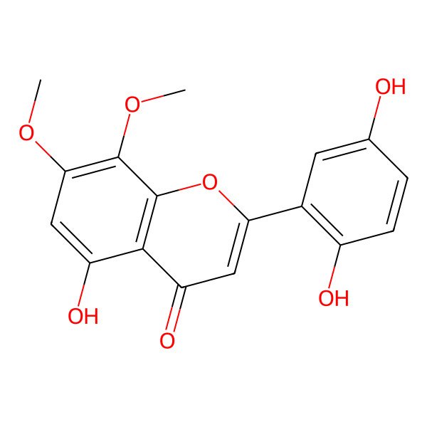 2D Structure of 5,2',5'-Trihydroxy-7,8-dimethoxyflavone