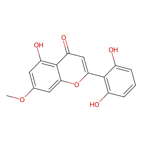 2D Structure of 5,2',6'-Trihydroxy-7-methoxyflavone 2D Structure of 5,2',6'-Trihydroxy-7-methoxyflavone