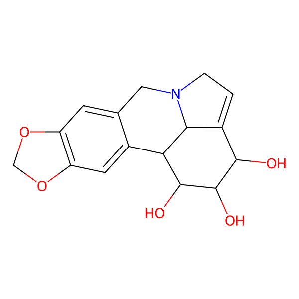 2D Structure of (1S,16R,17S,18S,19R)-5,7-dioxa-12-azapentacyclo[10.6.1.02,10.04,8.015,19]nonadeca-2,4(8),9,14-tetraene-16,17,18-triol