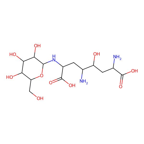 2D Structure of (2S,4S,5R,7S)-2,5-diamino-4-hydroxy-7-[[(2R,3R,4S,5S,6R)-3,4,5-trihydroxy-6-(hydroxymethyl)oxan-2-yl]amino]octanedioic acid