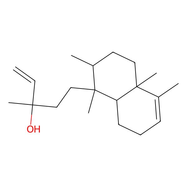2D Structure of (3R)-5-[(1S,2R,4aR,8aR)-1,2,4a,5-tetramethyl-2,3,4,7,8,8a-hexahydronaphthalen-1-yl]-3-methylpent-1-en-3-ol