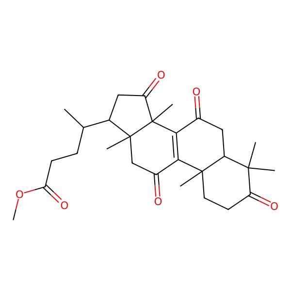 2D Structure of Methyl (4R)-4-[(10S,13R,14R,17R)-4,4,10,13,14-pentamethyl-3,7,11,15-tetraoxo-2,5,6,12,16,17-hexahydro-1H-cyclopenta[a]phenanthren-17-yl]pentanoate