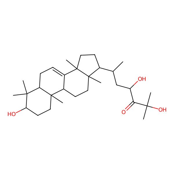 2D Structure of (4R,6S)-2,4-dihydroxy-6-[(3S,5R,9R,10R,13S,14S,17S)-3-hydroxy-4,4,10,13,14-pentamethyl-2,3,5,6,9,11,12,15,16,17-decahydro-1H-cyclopenta[a]phenanthren-17-yl]-2-methylheptan-3-one