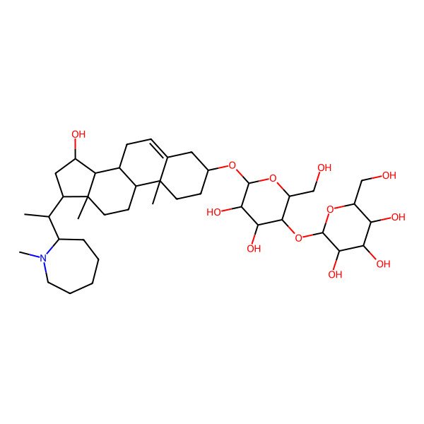 2D Structure of 2-[4,5-dihydroxy-6-[[15-hydroxy-10,13-dimethyl-17-[1-(1-methylazepan-2-yl)ethyl]-2,3,4,7,8,9,11,12,14,15,16,17-dodecahydro-1H-cyclopenta[a]phenanthren-3-yl]oxy]-2-(hydroxymethyl)oxan-3-yl]oxy-6-(hydroxymethyl)oxane-3,4,5-triol