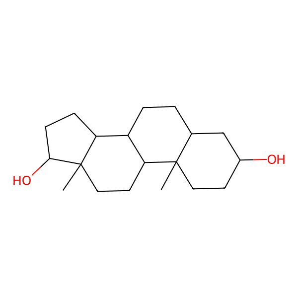 2D Structure of (5S,8R,9S,10S,13S,14S,17S)-10,13-dimethyl-2,3,4,5,6,7,8,9,11,12,14,15,16,17-tetradecahydro-1H-cyclopenta[a]phenanthrene-3,17-diol