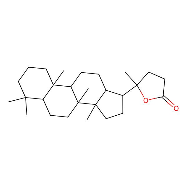 2D Structure of (5S)-5-methyl-5-[(5S,8R,9R,10S,13R,14R,17S)-4,4,8,10,14-pentamethyl-2,3,5,6,7,9,11,12,13,15,16,17-dodecahydro-1H-cyclopenta[a]phenanthren-17-yl]oxolan-2-one