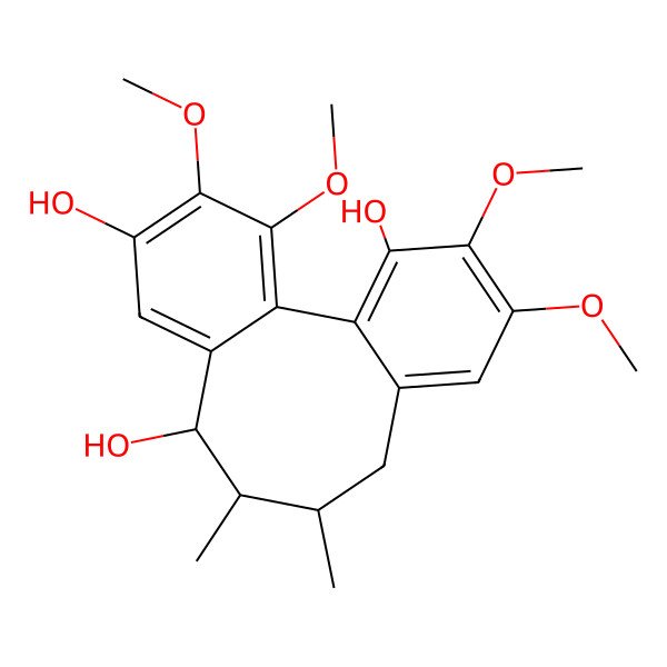 2D Structure of 4,5,15,16-Tetramethoxy-9,10-dimethyltricyclo[10.4.0.02,7]hexadeca-1(16),2,4,6,12,14-hexaene-3,11,14-triol