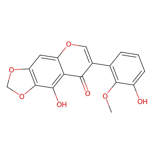 2D Structure of 5,3'-Dihydroxy-2'-methoxy-6,7-methylenedioxyisoflavone