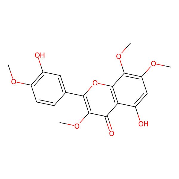 2D Structure of 5,3'-Dihydroxy-3,7,8,4'-tetramethoxyflavone