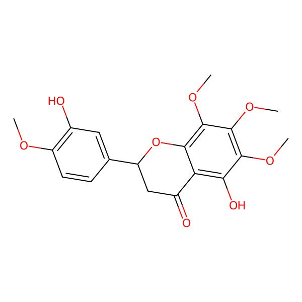 2D Structure of 5,3'-Dihydroxy-6,7,8,4'-tetramethoxyflavanone
