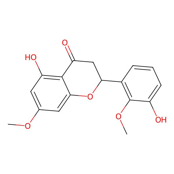 2D Structure of 5,3'-Dihydroxy-7,2'-dimethoxyflavanone
