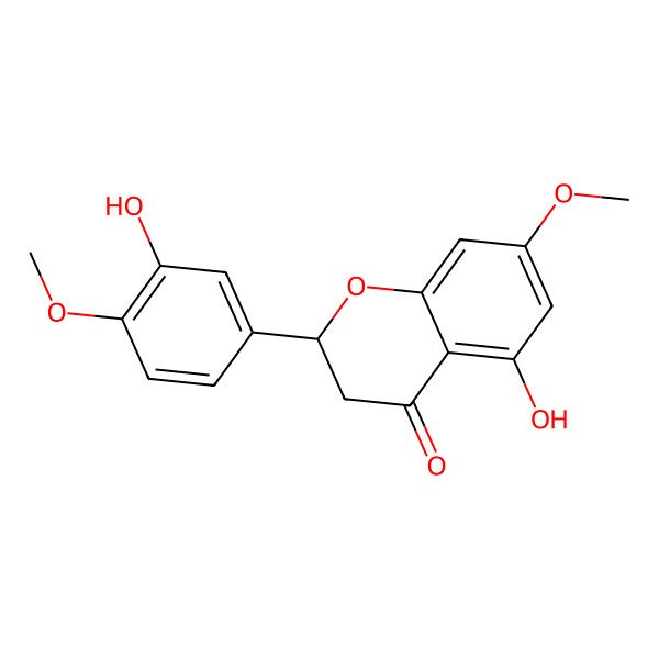 2D Structure of 5,3'-Dihydroxy-7,4'-dimethoxyflavanone