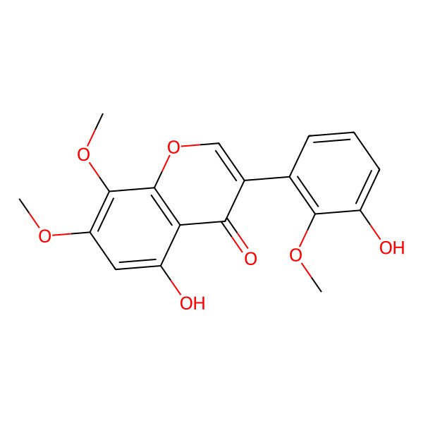 2D Structure of 5,3'-Dihydroxy-7,8,2'-trimethoxyisoflavone