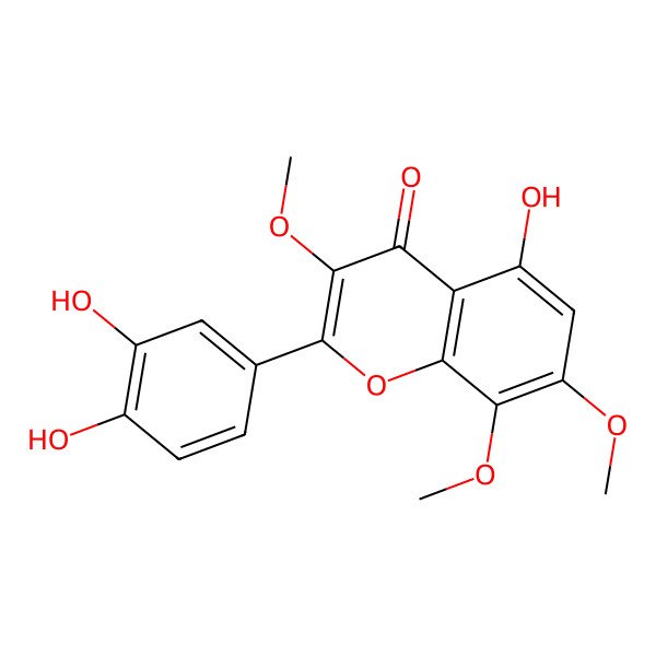 2D Structure of 5,3',4'-Trihydroxy-3,7,8-trimethoxyflavone