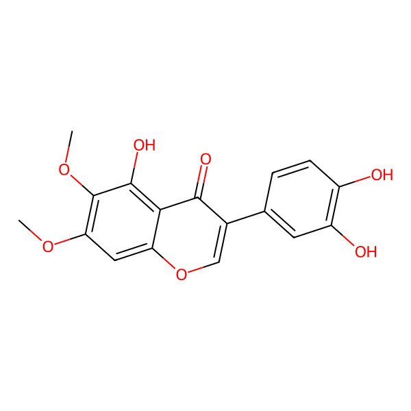 2D Structure of 5,3',4'-Trihydroxy-6,7-dimethoxyisoflavone