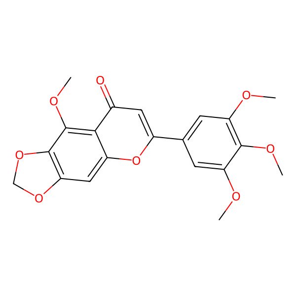 2D Structure of 5,3',4',5'-Tetramethoxy-6,7-methylenedioxyflavone