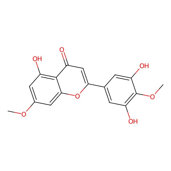 2D Structure of 5,3',5'-Trihydroxy-7,4'-dimethoxyflavone 2D Structure of 5,3',5'-Trihydroxy-7,4'-dimethoxyflavone