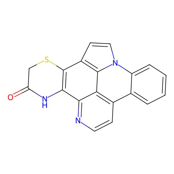 2D Structure of 17-Thia-1,11,14-triazahexacyclo[10.9.2.02,7.08,23.013,18.019,22]tricosa-2,4,6,8(23),9,11,13(18),19(22),20-nonaen-15-one