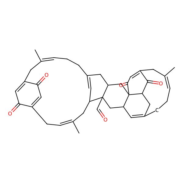 2D Structure of (3R,5S,6R,8E,16Z,22S,24R,29Z,34S)-8,16,29-trimethyl-13,25,35,38-tetraoxoheptacyclo[25.5.3.211,14.16,20.03,24.05,22.024,34]octatriaconta-1,8,11,14(37),16,20(36),26,29-octaene-5-carbaldehyde